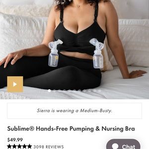 Kindred bravely sublime pumping and nursing bra size small black